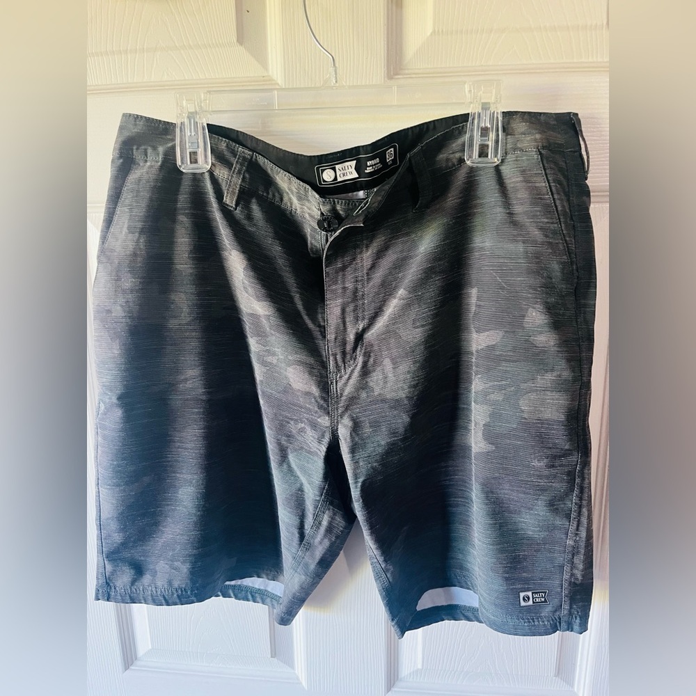 Men’s Black Camo Stretch Shorts